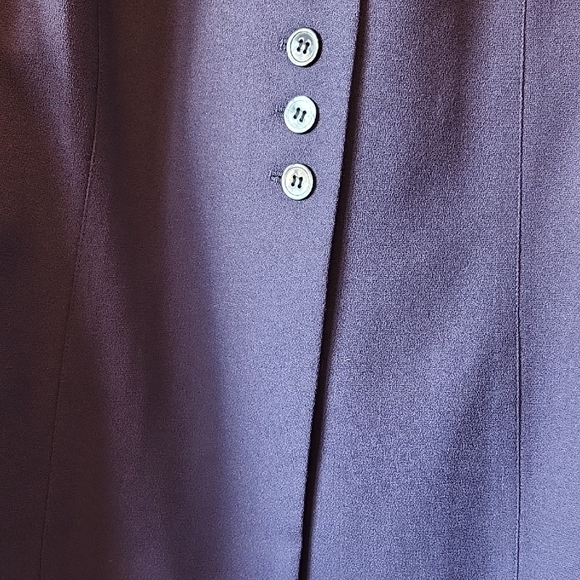 Le Suit Women's 8 Button Periwinkle Blue Lined 100% Wool Blazer Size 20W - Picture 4 of 10